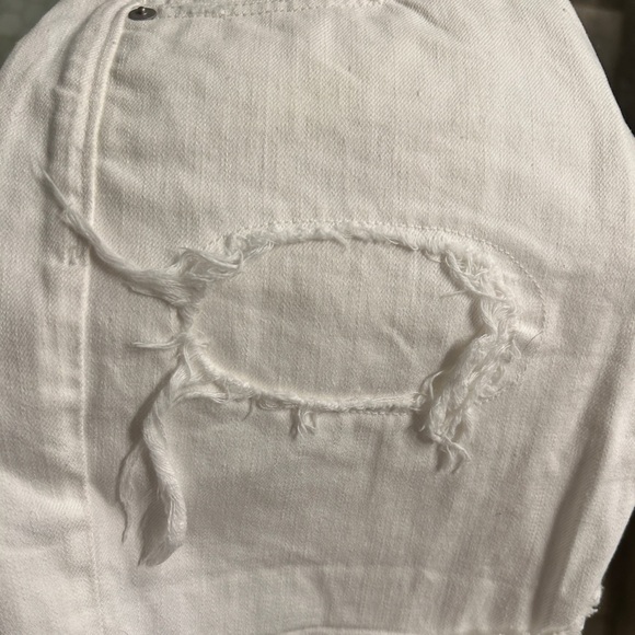 Madewell Patch & Repair High Rise Denim Shorts 24 - Picture 6 of 7